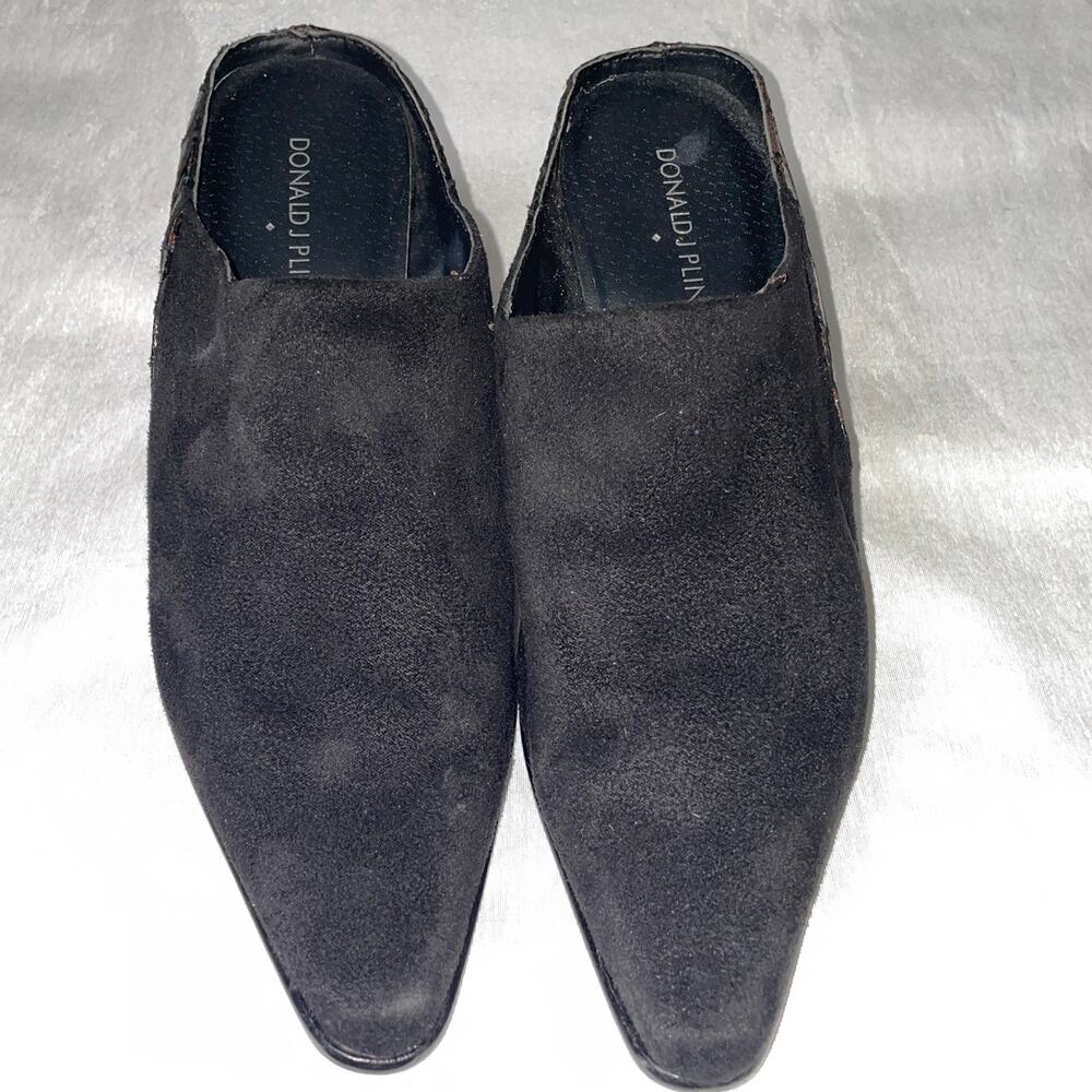 Donald J Pliner Mule Heels in Black Suede - Women's Size 7 M